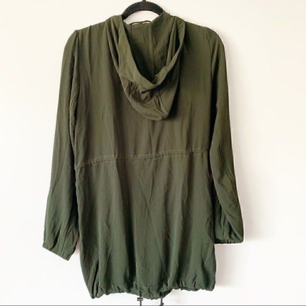NEW Romeo + Juliet Couture Hooded Parka Size Medium Olive Color Jacket - Picture 5 of 8